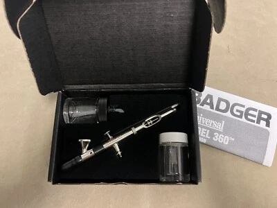 Badger Air-Brush Co. 360-1 Universal Gravity Feed Airbrush Set/ Jars - Must See!