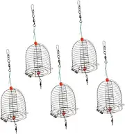 GANAZONO 5pcs Stainless Steel Fish Crab Bait Trap Cage Fishing Lure Cage Corrosion Resistant for EEL Crab Lobster