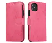 Detachable Wallet Phone Case for Easy Portability (Rose Red), Flip Case for iPhone 11