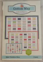 Cotton Way "B & C Bobbin Box" Quilt Pattern #1006 Modern Sewing Moda Fabrics
