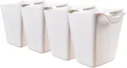 4 Pack Hanging Cup Holders,Trolley Basket Storage,Rolling Cart Accessories,4.75x4"Hanging Pencil Holder Storage Containers Hanging Buckets Hanging Bins,Plant Container,Make Up Pencil Holder White