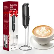 Kitchen Milk Frother Handheld with Stand for Coffee, Electric Foamer Maker fo...