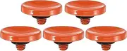 uxcell Camera Shutter Button, 5 Pack Soft Shutter Release Button Pure Copper Camera Button Concave Suitable for Nikon for Fujifilm for Leica DSLR/SLR Camera, Orange