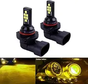 SOCAL-LED LIGHTING 2x HB3 H10 9005 9145 LED Fog Light Bulb Advanced 3030 SMD Bright Colorful Daytime Running DRL Lamp, Light Yellow