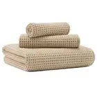 New Microfiber Waffle Bath Towels, 3 Pieces, Oversized, Soft, Absorbent, Fast...