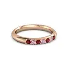 Natural Ruby Gemstone Eternity Ring Size 7 925 Sterling Silver Jewelry For Women