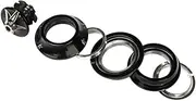 1-1/8" Bike Headset， 44mm Bicycle Aluminum Alloy Bearing Headset Straight Tube for Mountain Bike/MTB Road Bike(Black)