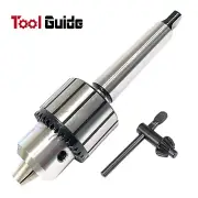 1-13mm (JT6) MT2 Arbor Heavy Duty Drill Chuck + Key + Morse Taper #2 Shank