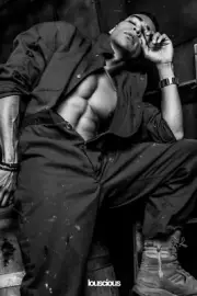 [E073] Male Model Showing Off Body To Viewer Fine Art Hunky Physique