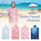Changing Robe Soft Microfiber Towel Poncho Robe with Hood and Zipper Quick ‽‽