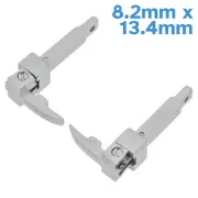 2pcs 8.2mm x 13.4mm Spring Hinge Assembly L+R Acetate Eyeglass Frame Repair Part