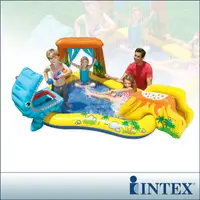 在飛比找松果購物優惠-【INTEX】恐龍噴水戲水游泳池/小滑水道 249x191c