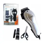 Sansai Electronic Hair Clipper Set with Scissors Comb Adjustable Blade Control