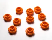 Lego - Plants - Lot of 10 - Orange, Flowers Petals, Round 1x1