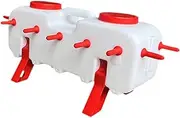 Ｂｅｓｇａ Lambs Piglet Lactation Bucket with 14 Nipple Tube with Stand Lightweight Multipurpose 10 L Capacity 46x24x15cm