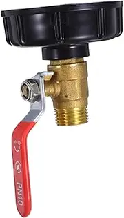 MINAOLULUS IBC Tote Valve with Brass Reducer Hose Connector Male Thread Extender for Water Tote Accessories Leakproof Garden Hose Shut Off Valve Standard Compatibility Durable and Sturdy