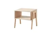 MIUZ Solid Wood Side End Table Storage Shelf Bedside Table Bedroom Nightstand