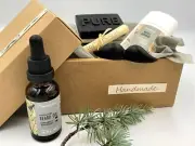 Organic handmade men's grooming kit - natural deodorant, soap, beard oil