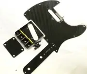 Carbon Fiber Tele Bridge Pickguard Control Plate Neck Plate Set Glossy