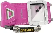 DIVEVOLK SeaTouch 4 Max Underwater Phone Case, Pink, 4 Max Plus, Compatible with iPhone 15 Pro Max, 16, Underwater Touchscreen, GPS Tracking, Emergency Communication
