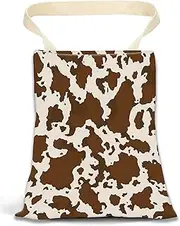 ANKVRP Car Garbage Can, Car Trash Bag, Car Garbage Bag, Hanging Car Trash Can for Car Accessories, Vehicle, Travelling, Camping, Cute Car Back Seat Organizer, Retro Cow Print