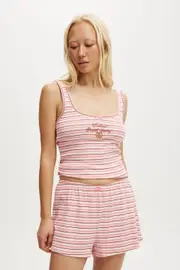 [Body] Body - 90S Sleep Tank - Blushing bride wendy stripe/pretzel XL BLUSHING BRIDE WENDY STRIPE/PRETZEL