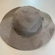 August Hat Company Gray Beige “Forever Classic” Floppy Sunhat, NWT!