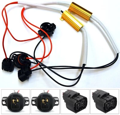 Wire LED Resistor Canceler Error Decoder PSX24W 2504 DRL Light Bulb Flicker Fix