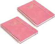 HOMSFOU 2pcs Diary Planner Notepad with Elegant Cover Monthly Schedule Journal for Students and Professionals Stylish Design for Efficient Management