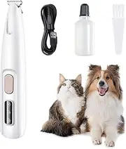 Upgraded Dog Paw Trimmer with LED Light, 18mm Wide Blade, 35dB Low Noise, LED Display, Waterproof & Rechargeable, for Trimming Paws, Eyes, Ears, Face & Rump – Grooming Clipper for Dogs & Cats