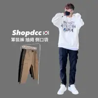 在飛比找蝦皮購物優惠-【shopdcc 】蝦皮最便宜 韓國🇰🇷多口袋抽繩工裝褲 工