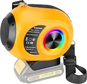 [Adisipsoarin] Bluetooth Speaker for Dewalt 18v Battery,Wireless Speaker with HD Sound, TWS Pairing, Bluetooth 5.3, for Jobsites/Home/Party/Outdoor/Beach/Gift(Battery not Included)