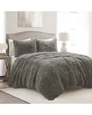 Lush Decor Fashion Emma Faux Fur Oversized Comforter