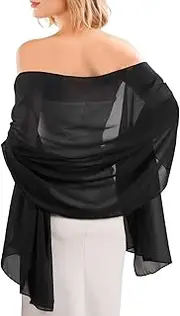 [FURTALK] Chiffon Shawl Wraps for Women Evening Dresses Soft Scarf Formal Wedding Bridal Scarves