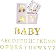 HEALSOPTHY 1 Set Shower Decoration Boxes with Letters for Gender Reveal and Birthday Parties Adorable Party Photography Props Alphabet Decors