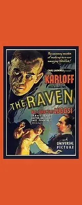The Raven - Boris Karloff - Horror Movie Poster Image - Laminated Bookmark