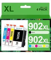 Compatible Ink Cartridges Replacement for HP 902XL Ink Cartridges Combo Pack to