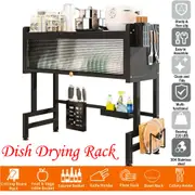 OZNALA Over Sink Organiser Dish Drying Rack Holder Drain caddy Kitchen Drainer Storage