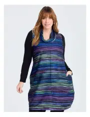 [Taking Shape] Blue Reflections Sleeveless Tunic in Multi