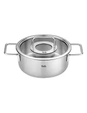 [Fissler] Pure Casserole with Glass Lid 24cm/5.7L in Stainless Steel