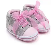 [RABEISIR] Baby Girls Lightweight Breathable Walking Shoes, Soft Sole Non Slip Crib Shoes for Toddlers, Spring and Summer