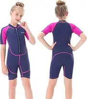 Seaskin Kids Wetsuit for Boys Girls Toddlers, 2mm Front Zipper Shorty Wetsuits, 3mm Back Zip Full Wetsuit, Neoprene Thermal Swimsuits for Diving Surfing Swim Lessons