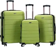 [Rockland] Melbourne Hardside Expandable Spinner Wheel Luggage, Lime, 3 Piece (20"/24"/28"), Melbourne Hardside Expandable Spinner Wheel Luggage