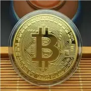 Gold Plated Bitcoin Coin Collectible Art