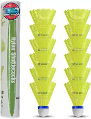 12-Pack Advanced Nylon Feather Shuttlecocks,77 Grains-High Speed Badmint