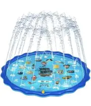 Kids Sprinkler Play Splash Pad 67” Mat Wading Pool Summer Outdoor Water Toys NEW