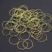 Round Earring Hook Wire - 20-35mm Circle Iron Wire Earrings Making Loops 100Pcs