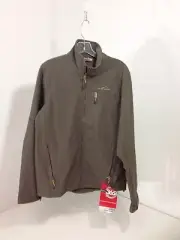 EDDIE BAUER MENS 365 ALPINE SOFT SHELL MILITARY JACKET COLOR BROWN SZ SMALL NWT