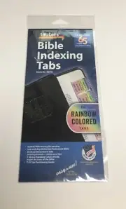 Tabbies Rainbow Colored Bible Indexing Tabs, Old & New Testament, 80 Tabs 64 &
