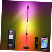 Corner Floor Lamp, RGBICW LED Floor Lamp with Remote and App Control, 16